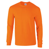 Gildan Ultra Cotton Adult Long Sleeve T-Shirt - Safety Orange