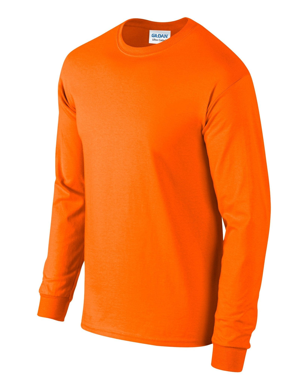 Gildan Ultra Cotton Adult Long Sleeve T-Shirt - Safety Orange