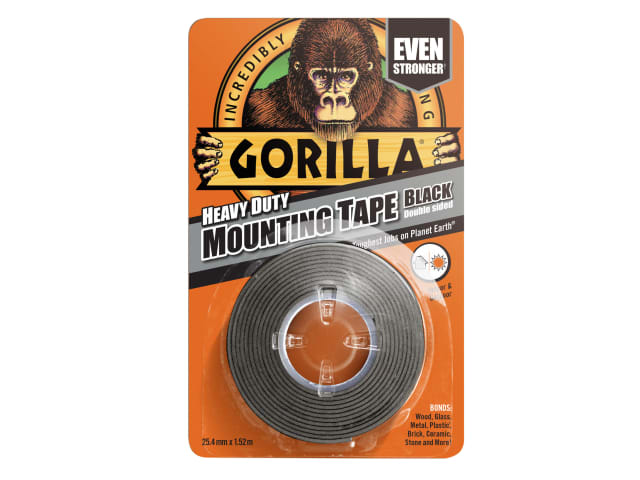 Gorilla Glue Gorilla Heavy-Duty Mounting Tape 25.4mm x 1.52m Black