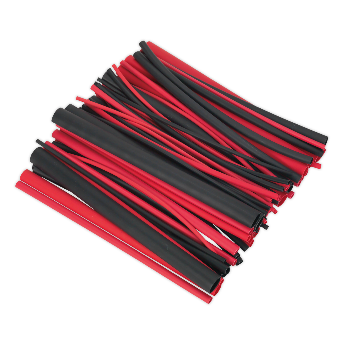 Sealey Heat Shrink Tubing Assortment 72pc Black & Red Adhesive Lined 200mm