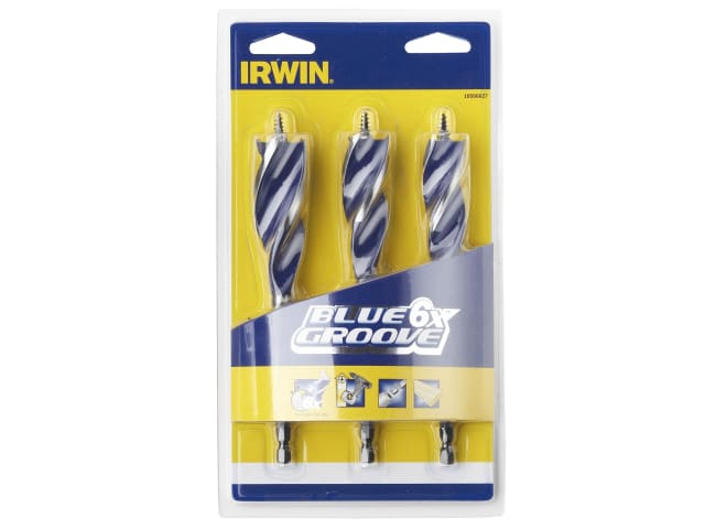 IRWIN® Blue Groove 6X Wood Drill Bit Set, 3 Piece 20-25mm