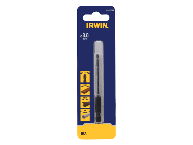IRWIN® HSS Drill Bit Hex Shank Bit 3.0mm
