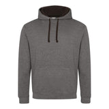 Awdis Just Hoods Varsity Hoodie - Charcoal/Jet Black*