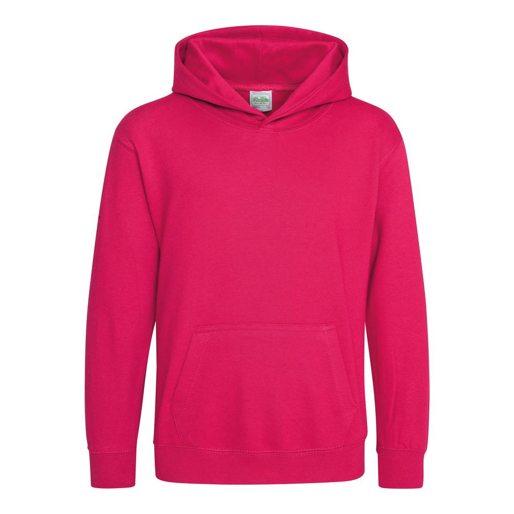 Awdis Just Hoods Kids Hoodie - Hot Pink