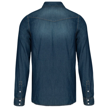 Kariban Men's Long-Sleeved Denim Shirt