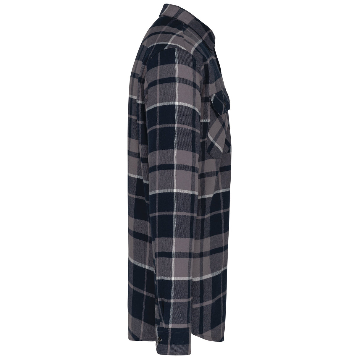 Kariban Sherpa-Lined Checked Shirt Jacket