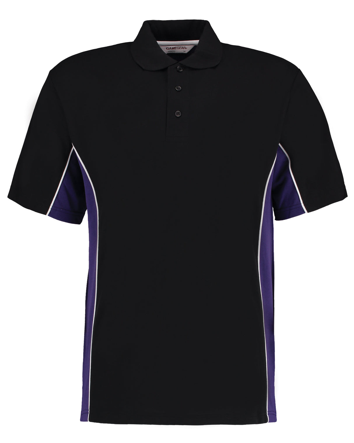 Kustom Kit Track Polo (Classic Fit) - Black/Purple/White