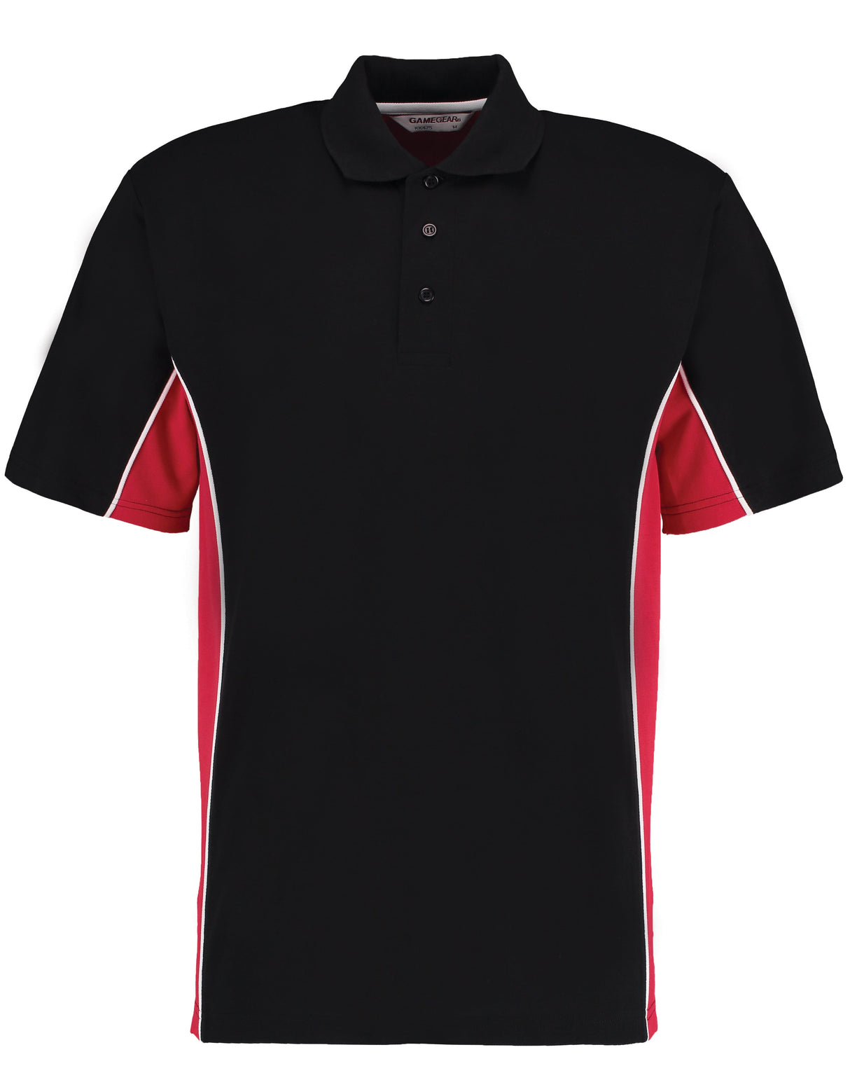 Kustom Kit Track Polo (Classic Fit) - Black/Red/White