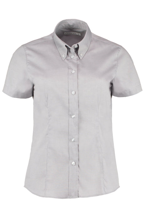 Kustom Kit Women's Corporate Oxford Blouse Short-Sleeved (Tailored Fit)