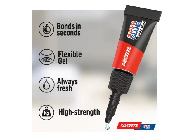 Loctite Super Glue Power Gel Mini Tube Trio 3 x 1g