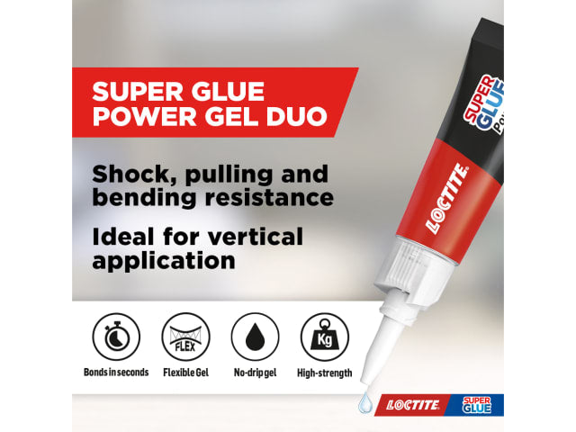 Loctite Super Glue Power Gel Tube 2 x 3g