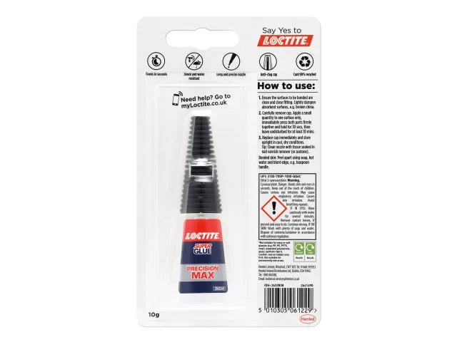 Loctite Super Glue Precision Max Bottle 10g