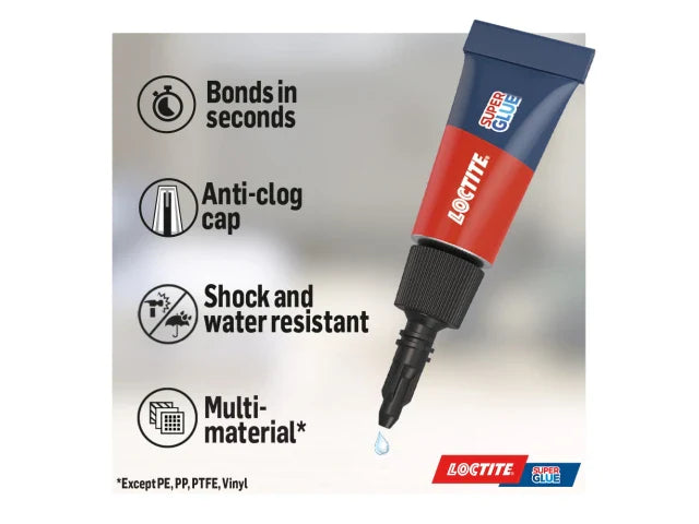 Loctite Super Glue Original Mini Tube Trio 3 x 1g