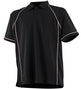 Finden & Hales Piped Performance Polo - Black/White*†