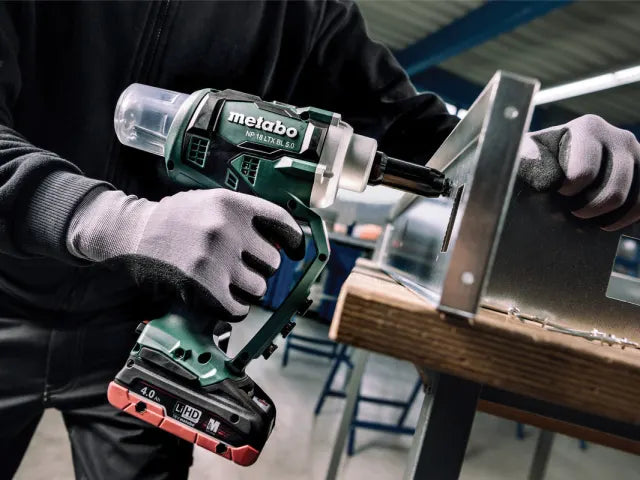 Metabo NP 18 LTX BL 5.0 Brushless Rivet Gun + metaBOX 18V Bare Unit