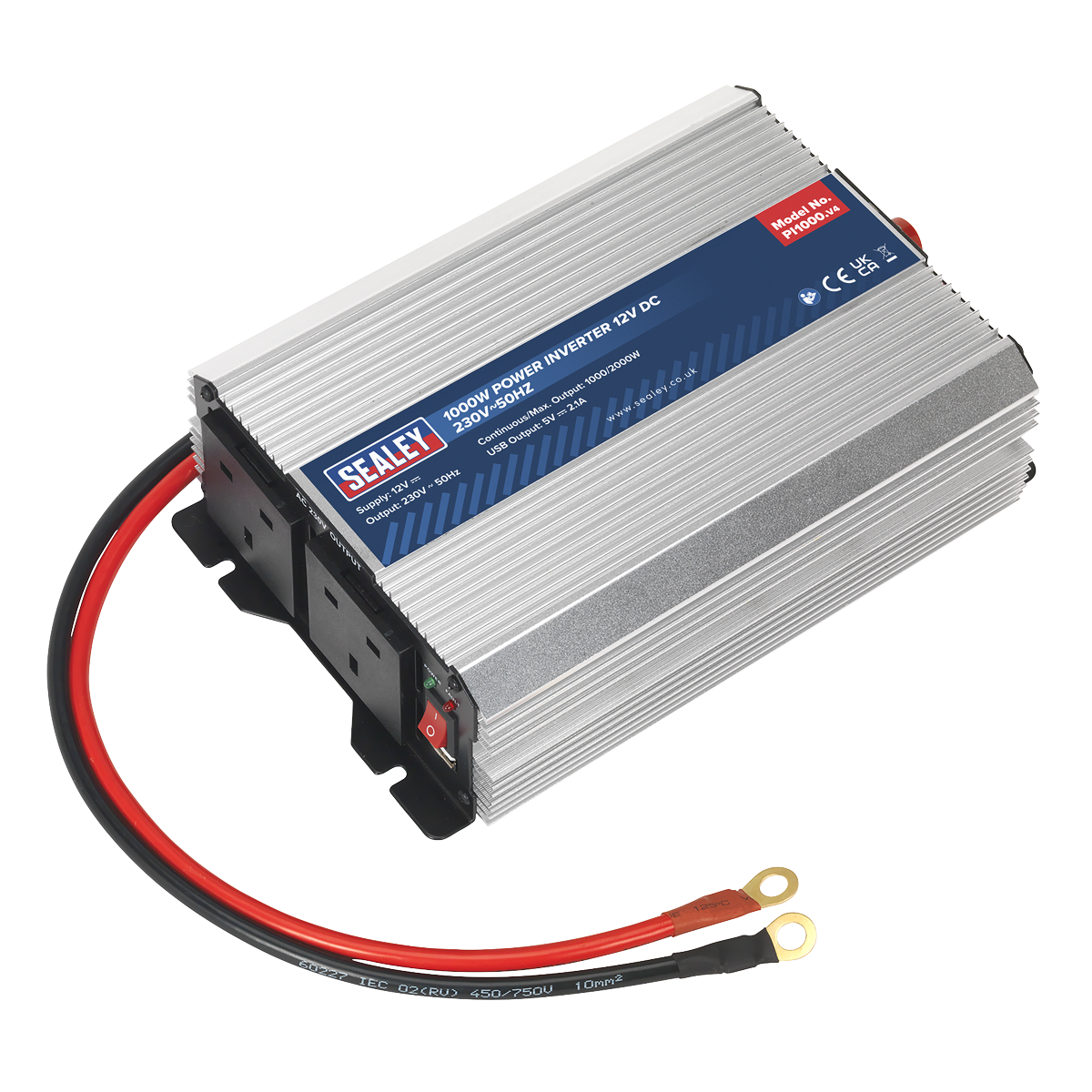 Sealey Power Inverter 1000W 12V DC - 230V~50Hz