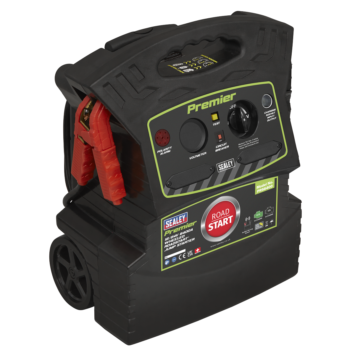 Sealey Premier 12/24V 6400A Wheeled RoadStart® Jump Starter