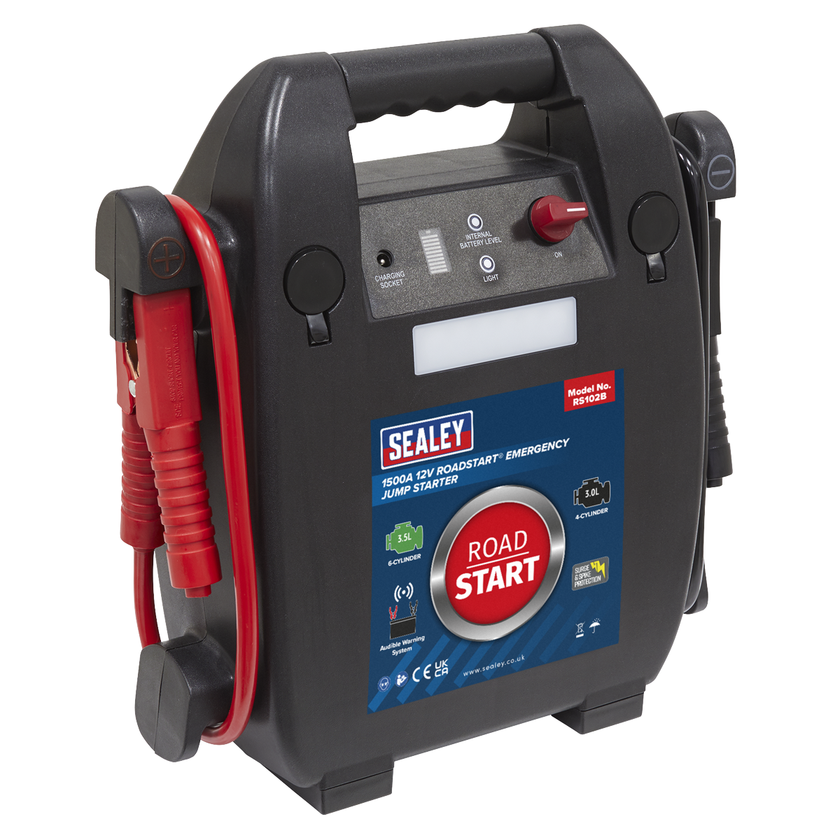 Sealey RoadStart® Emergency Jump Starter 12V 3.5L 6-Cylinder