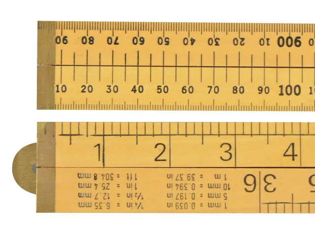 R.S.T. Wooden 4 Fold Rule 1m / 39in (Loose)