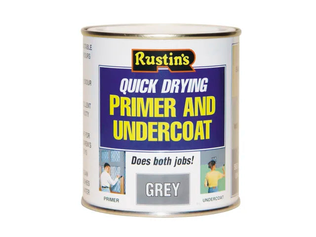 Rustins Quick Dry Primer & Undercoat Grey 1 litre