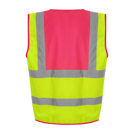 Prortx High Visibility Waistcoat - HV Yellow/Pink