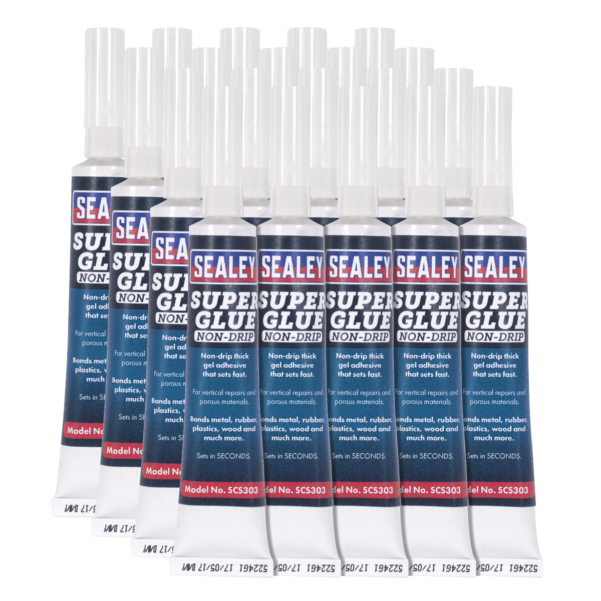 Sealey Super Glue Non-Drip Gel 20g Pack of 20