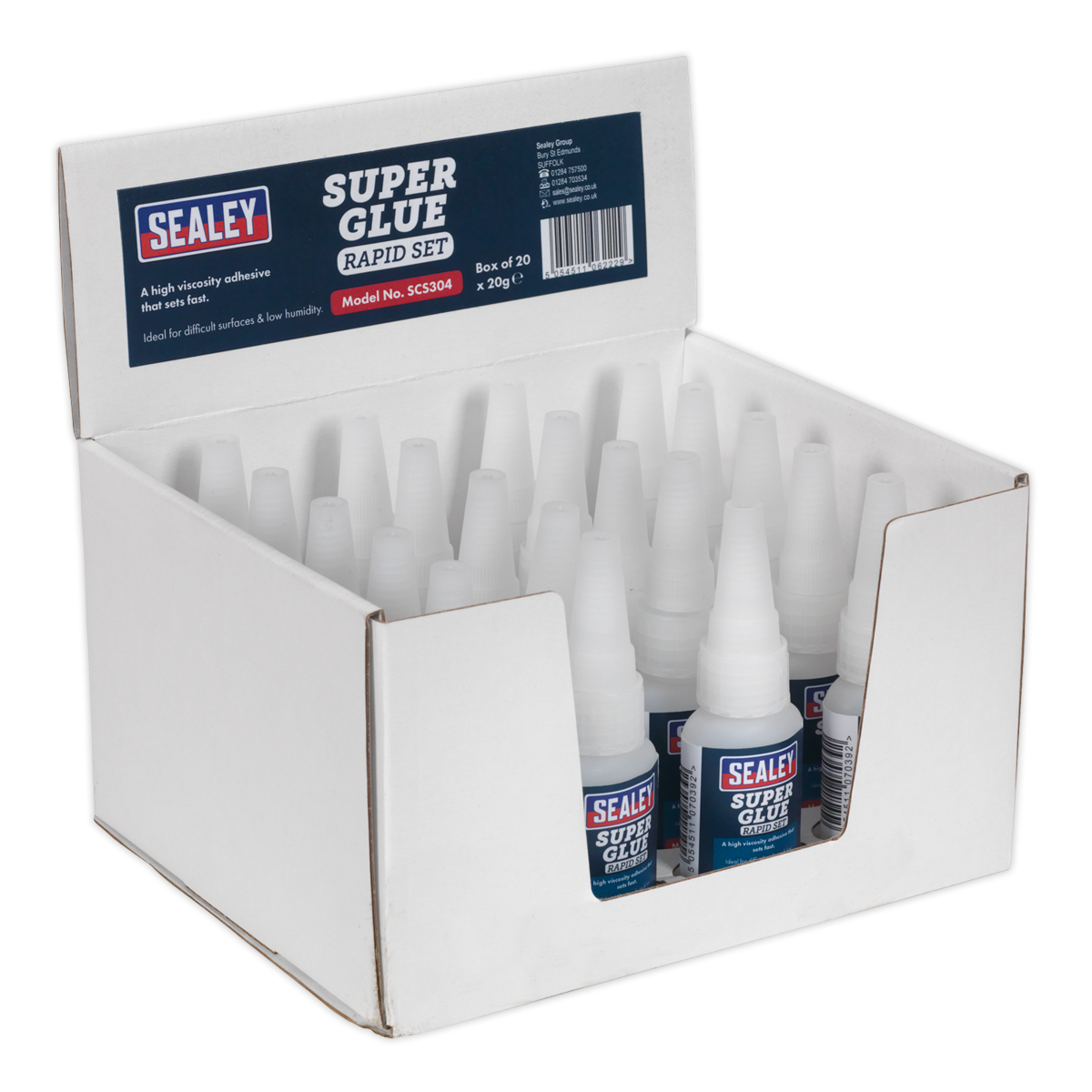 Sealey Super Glue Rapid Set 20g Pack of 20