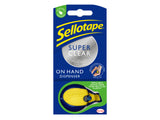 Sellotape Super Clear On-Hand Tape Dispenser + 1 Roll 18mm x 15m