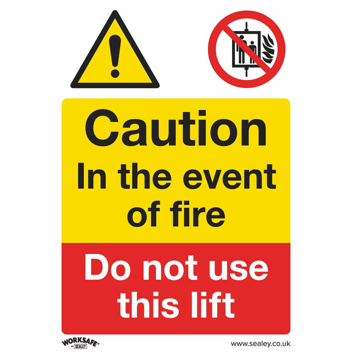 Sealey Warning Safety Sign - Caution Do Not Use Lift - Self-Adhesive Vinyl - Pack of 10