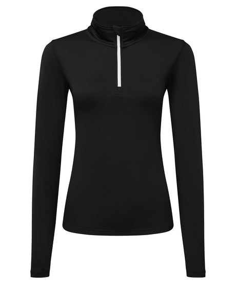 Women's TriDri® Recycled Long Sleeve Brushed Back ¼ Zip Top