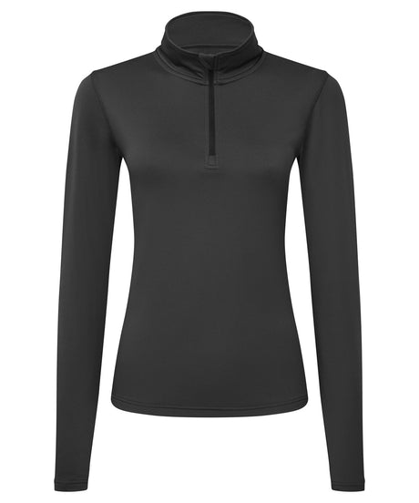 Women's TriDri® Recycled Long Sleeve Brushed Back ¼ Zip Top