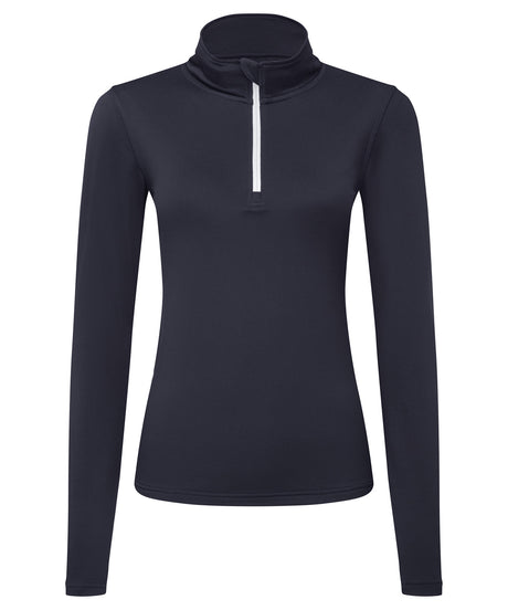 Women's TriDri® Recycled Long Sleeve Brushed Back ¼ Zip Top