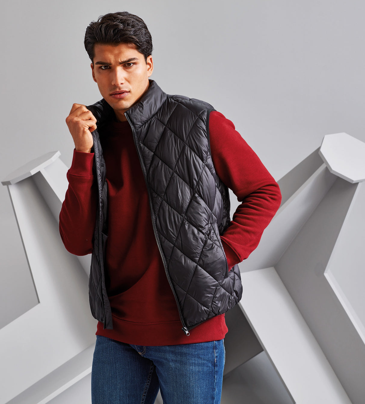 2786 Diamond Pane Padded Gilet