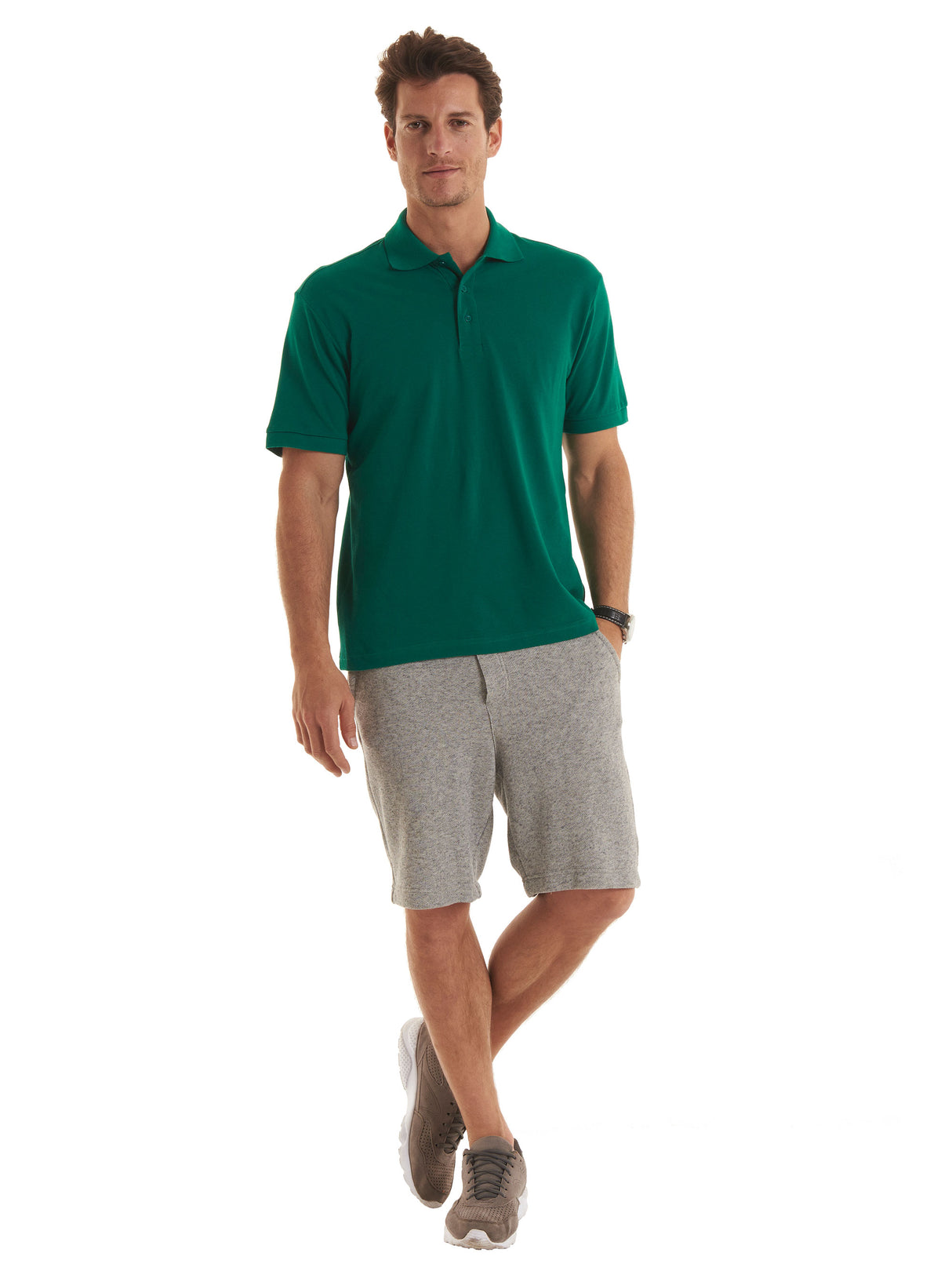 Uneek Men's Ultra Cotton Poloshirt Kelly Green