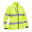 Bisley Womens Taped Hi-Vis Softshell Jacket #colour_yellow