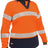 Bisley Womens Taped Two Tone Hi-Vis Polo Shirt L/Sleeve #colour_orange-navy