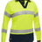 Bisley Womens Taped Two Tone Hi-Vis Polo Shirt L/Sleeve #colour_yellow-navy