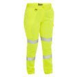 Bisley Womens Taped Hi-Vis Biomotion Cargo Pant #colour_yellow