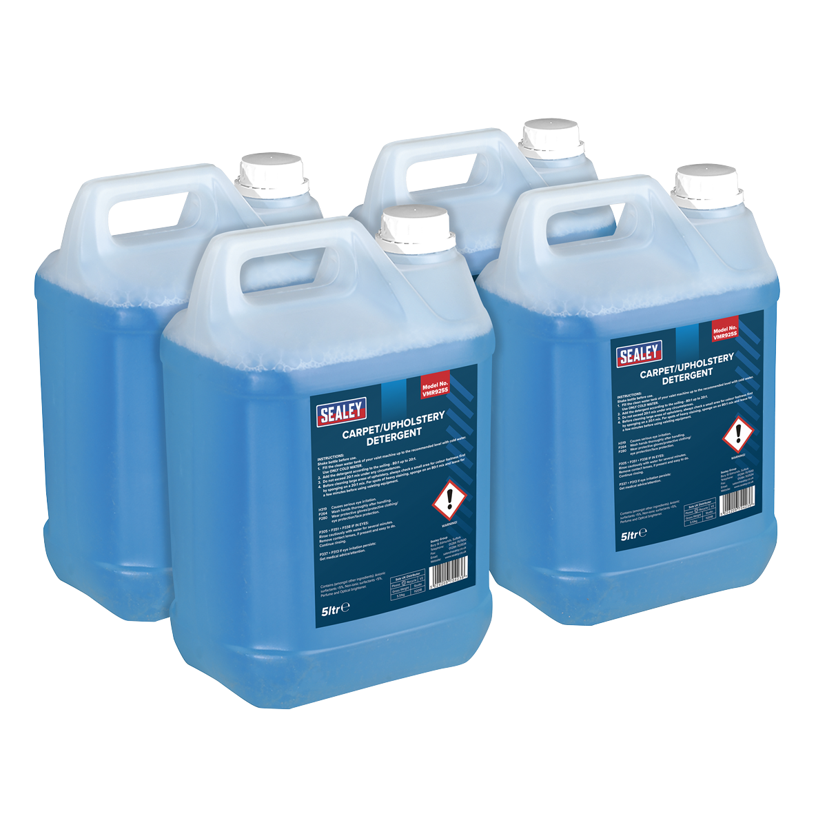 Sealey Carpet/Upholstery Detergent 5L Pack of 4