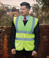 Yoko Hi-Vis 2-Band-And-Braces Waistcoat - Paramedic Green/Yellow