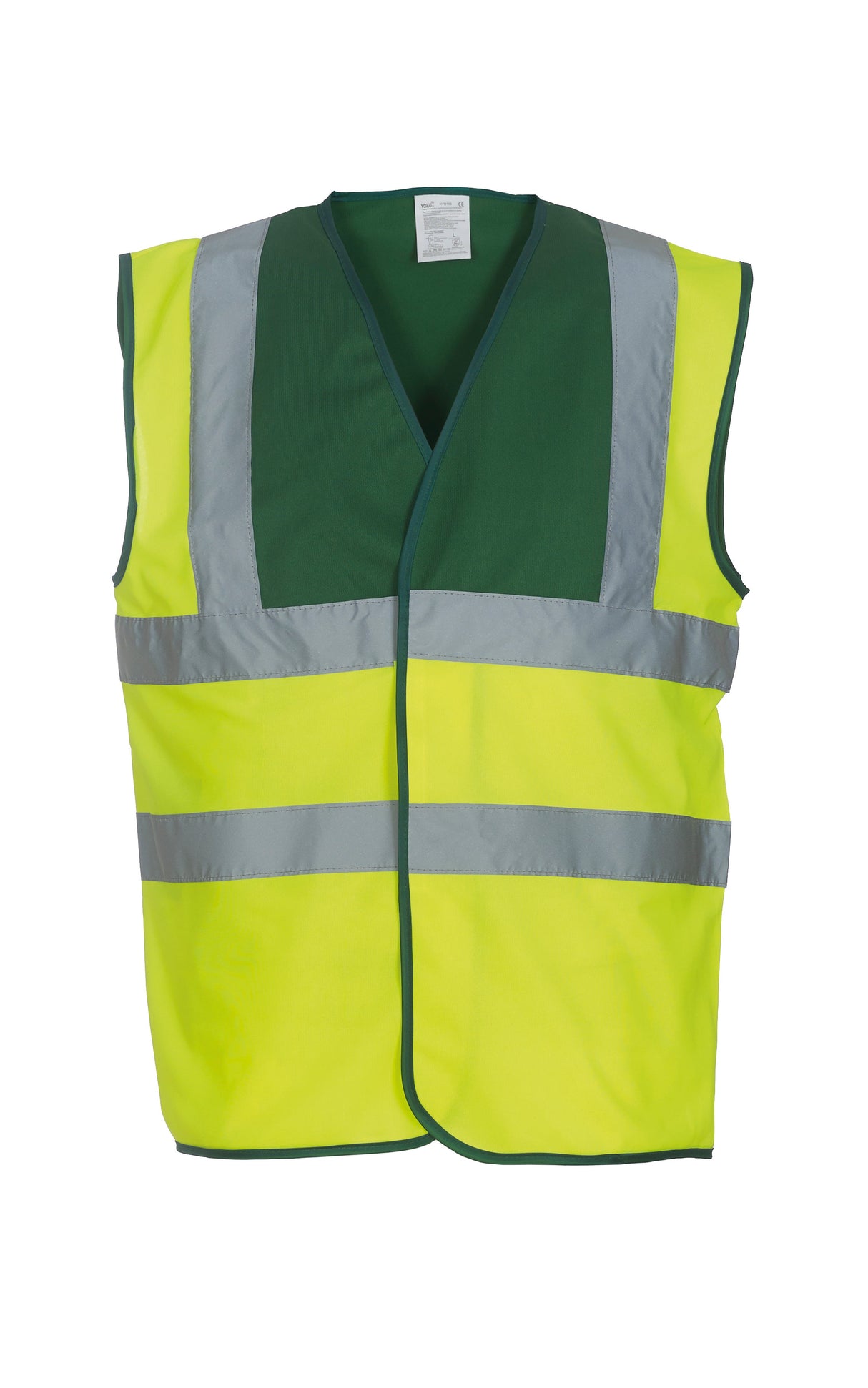 Yoko Hi-Vis 2-Band-And-Braces Waistcoat - Paramedic Green/Yellow