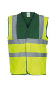 Yoko Hi-Vis 2-Band-And-Braces Waistcoat - Paramedic Green/Yellow