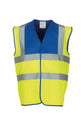 Yoko Hi-Vis 2-Band-And-Braces Waistcoat - Royal Yoke/Yellow