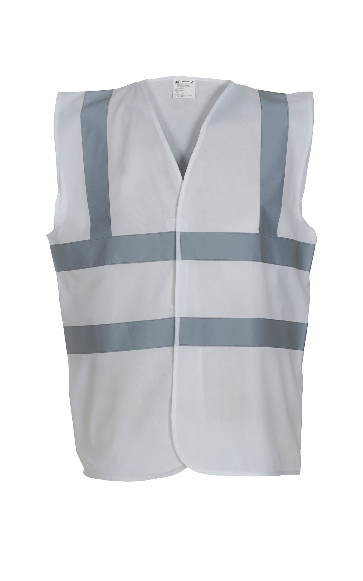 Yoko Hi-Vis 2-Band-And-Braces Waistcoat - White