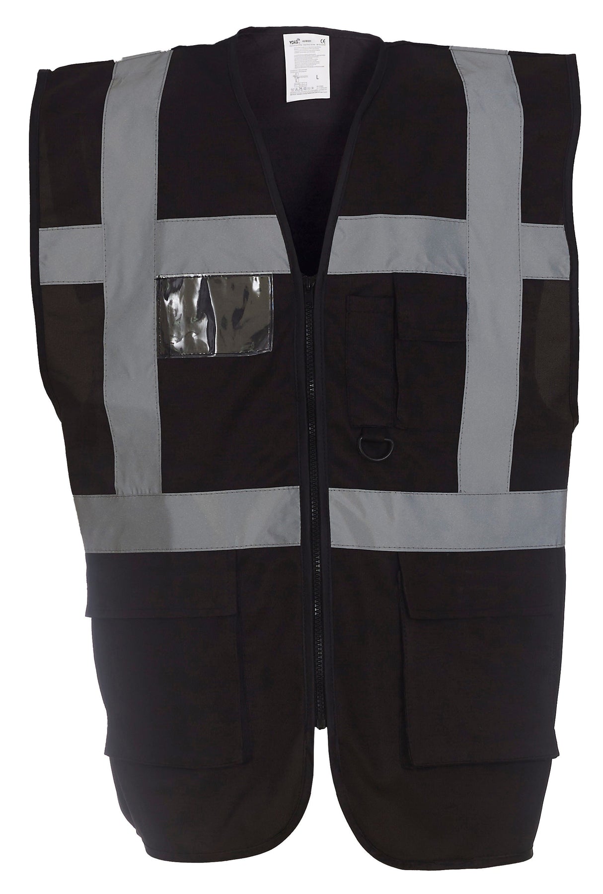 Yoko Multifunctional Executive Hi-Vis Waistcoat - Black