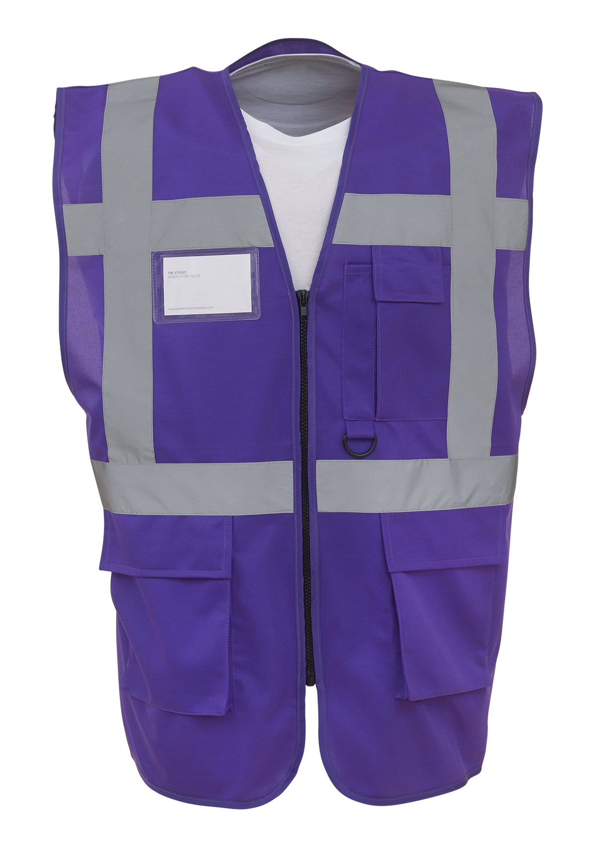 Yoko Multifunctional Executive Hi-Vis Waistcoat - Purple