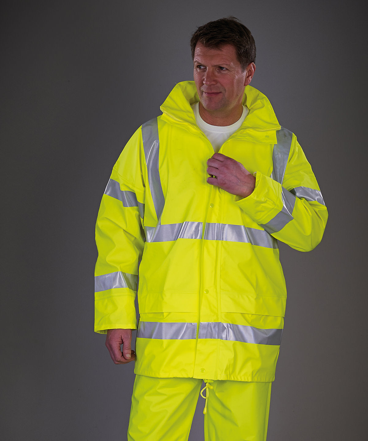 Yoko Hi-Vis Soft Flex Breathable U-Dry Jacket