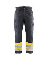 Blaklader Hi-Vis Trousers 1564 - Mid Grey/Hi-Vis Yellow