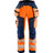 Blaklader Softshell Hi-Vis Trousers Women 7118 #colour_orange-navy-blue