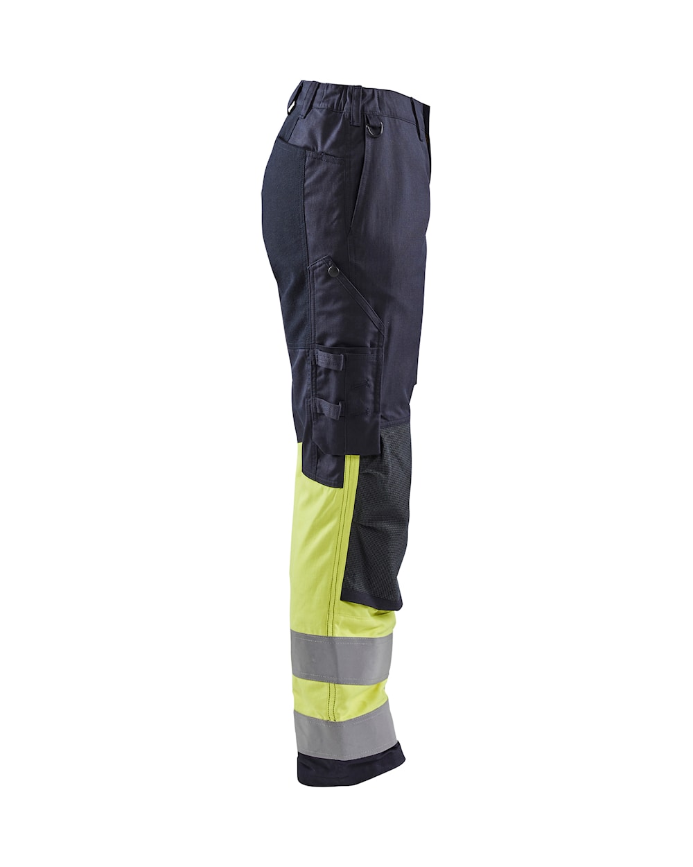 Blaklader Trousers Multinorm Inherent with Stretch Women 7187 #colour_navy-blue-hi-vis-yellow